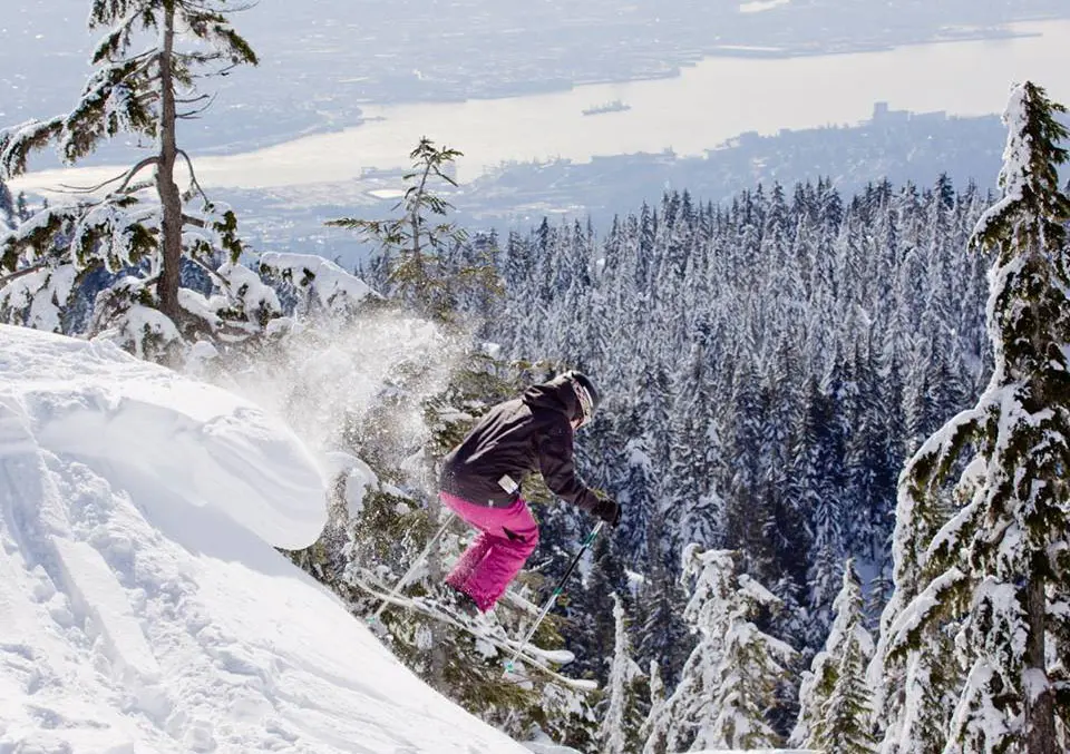 Skier at Mount Seymour near Vancouver