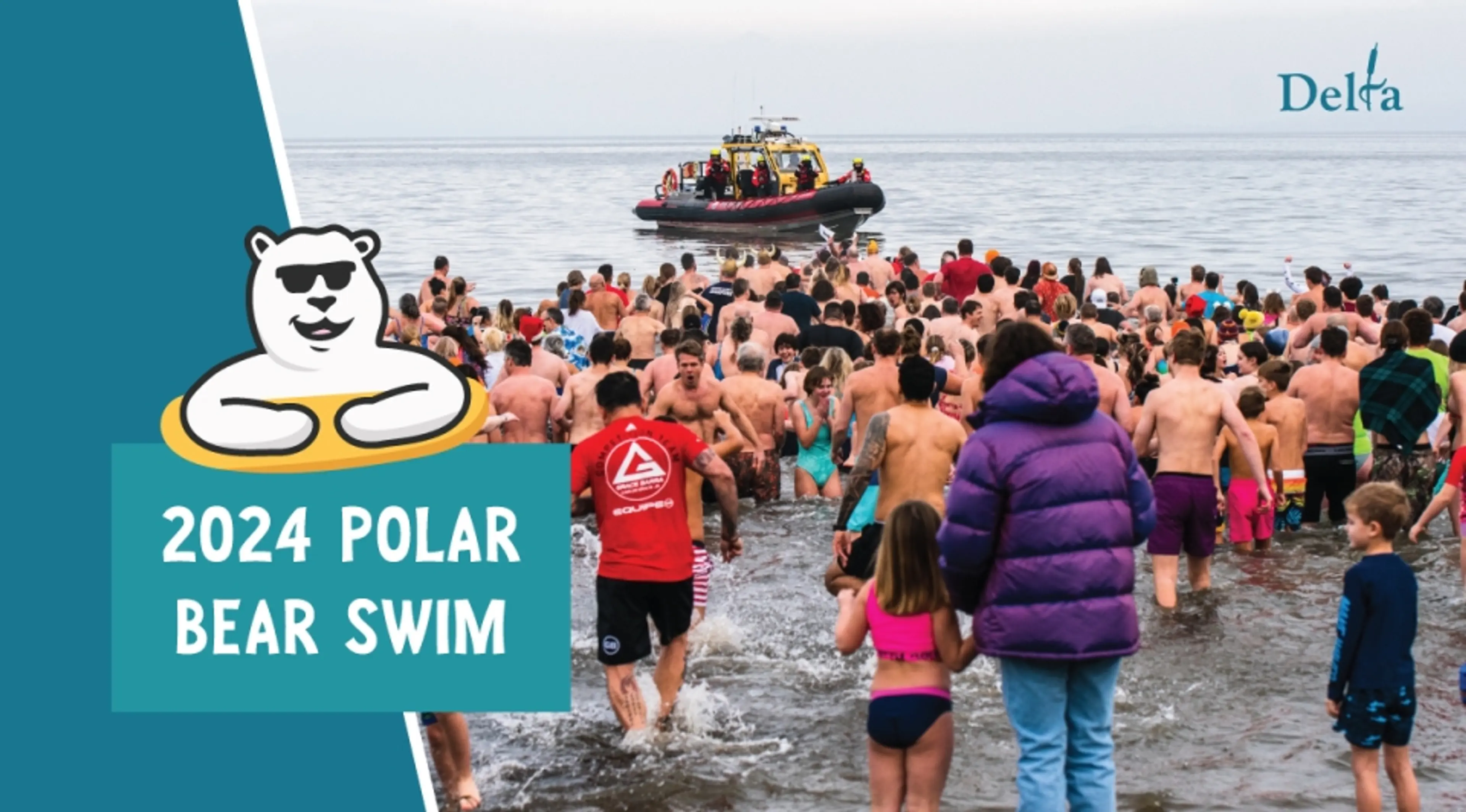 Promotional poster for the Delta Polar Bear swim