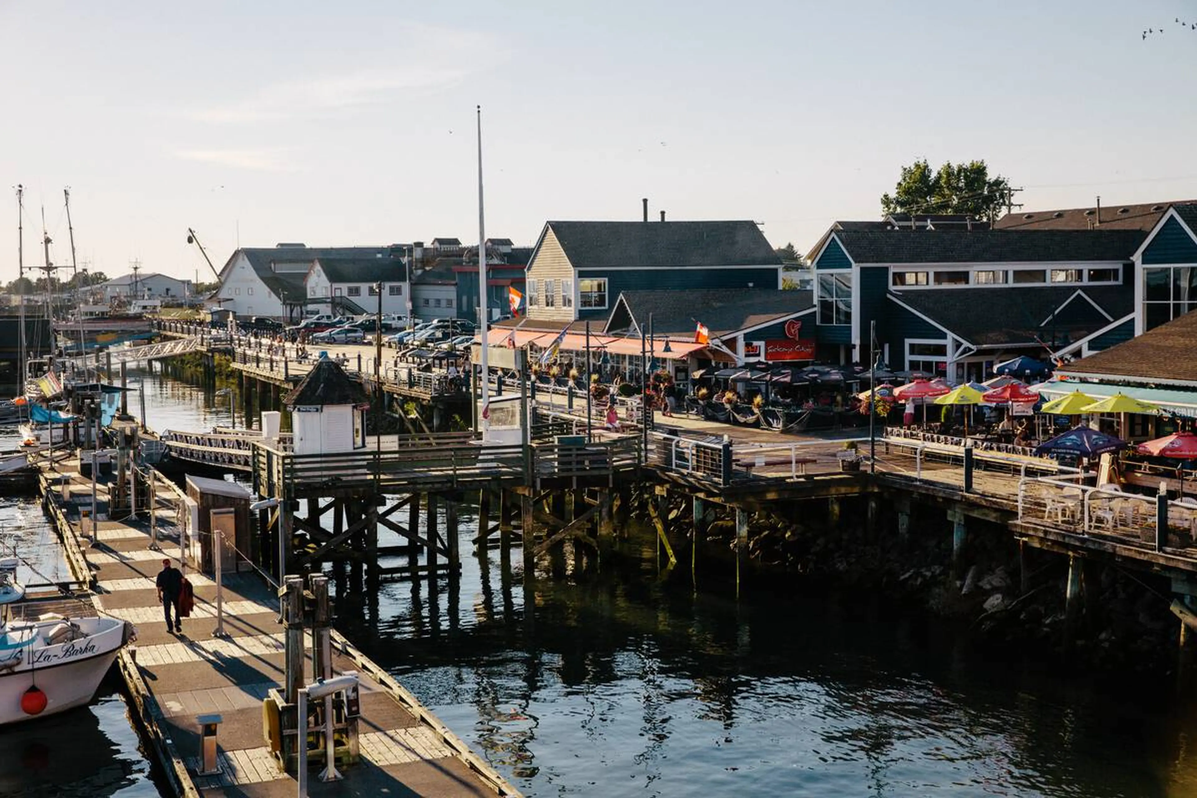 Boats on the wharf in Steveston