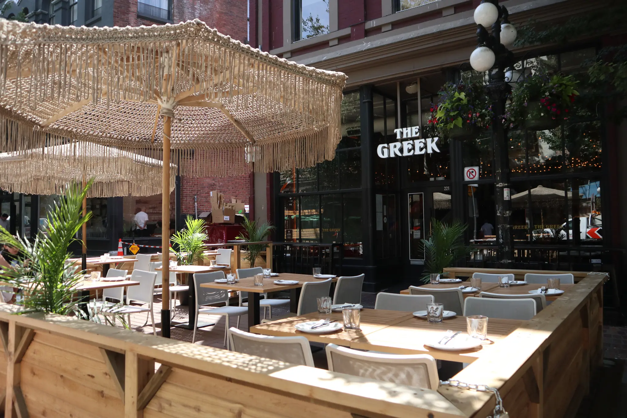 Patio of The Greek Gastown