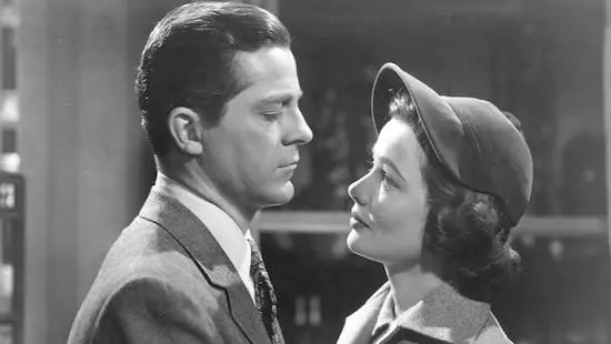 Dana Andrews and Gene Tierney in Where the Sidewalk Ends.