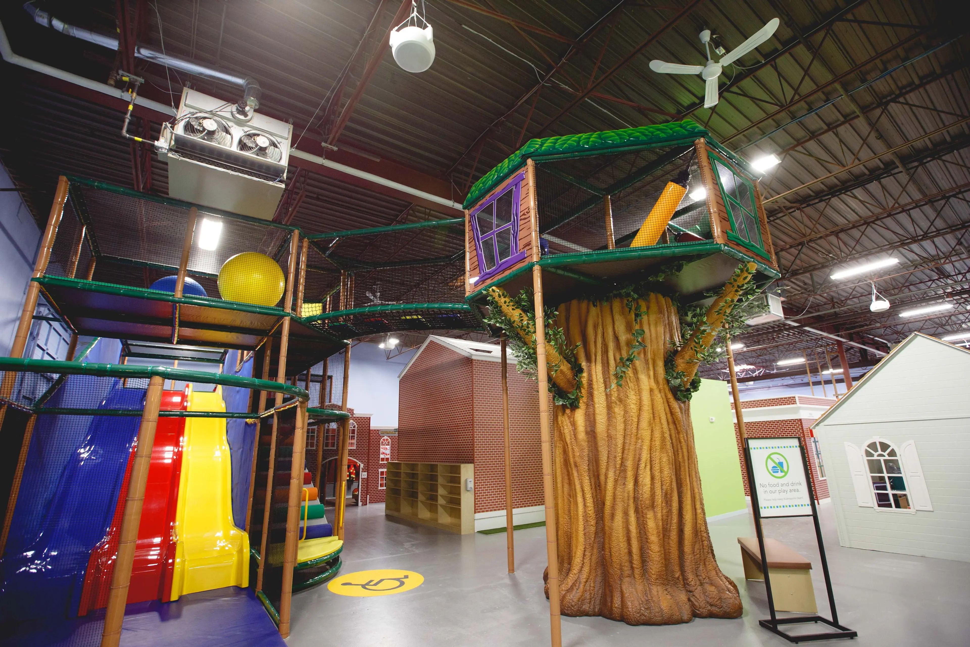 Indoor play structures at Kidtropolis in Richmond