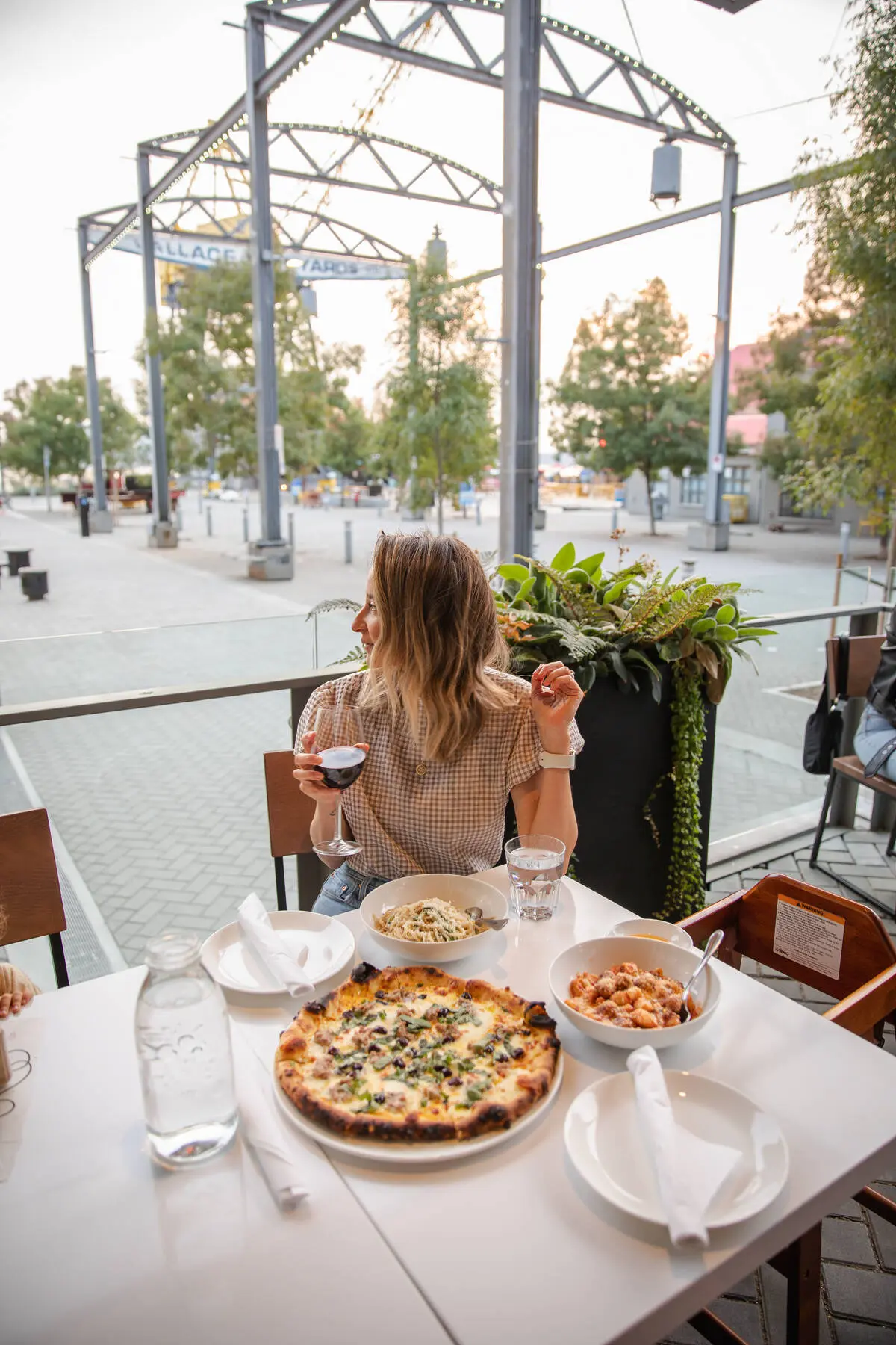 Eating on the patio at Nook