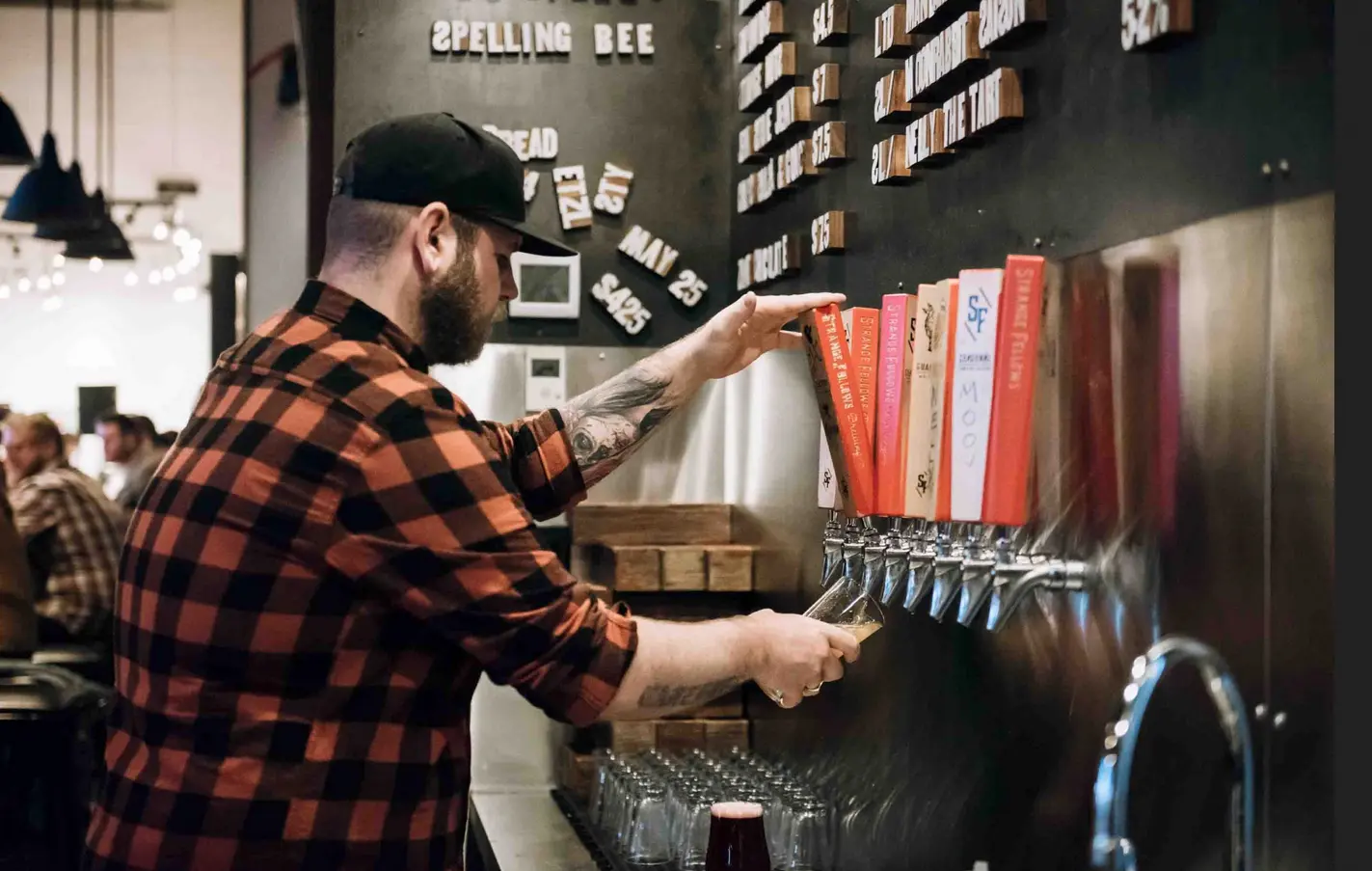 Taps at Strangefellows Brewing in Vancouver