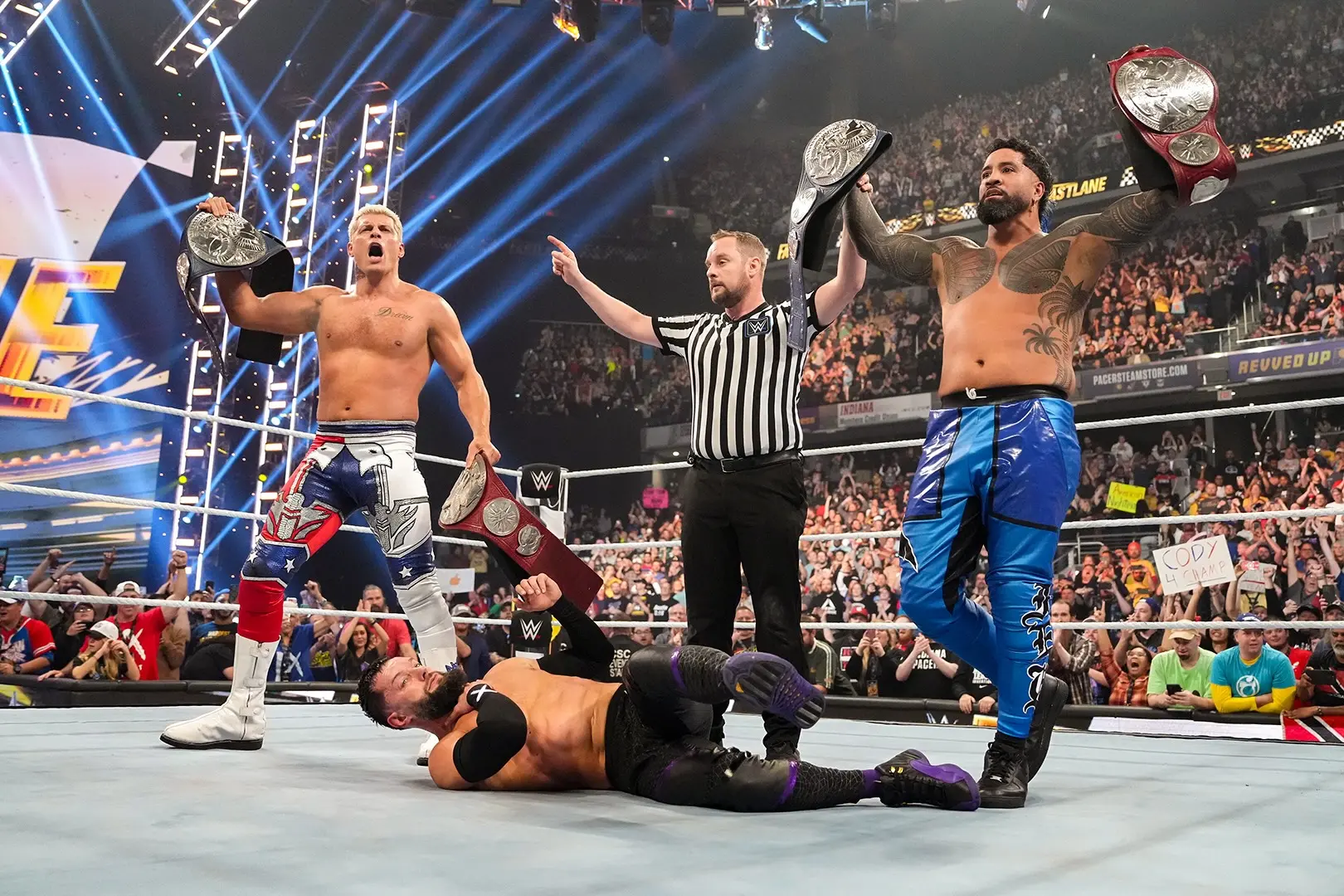 Cody Rhodes & Jey Uso at WWE Fastlane