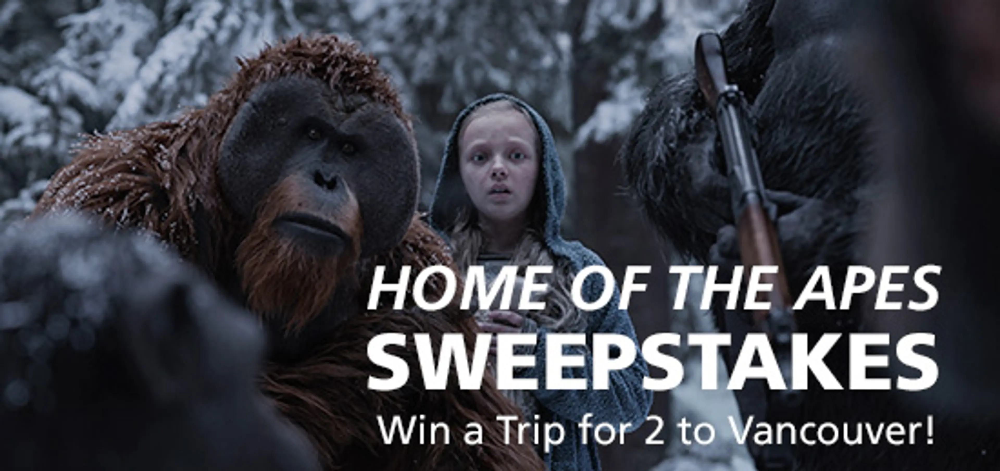 War for the Planet of the Apes is the Blockbuster of the Summer,  and Vancouver Plays a Starring Role – Win a Trip for 2!
