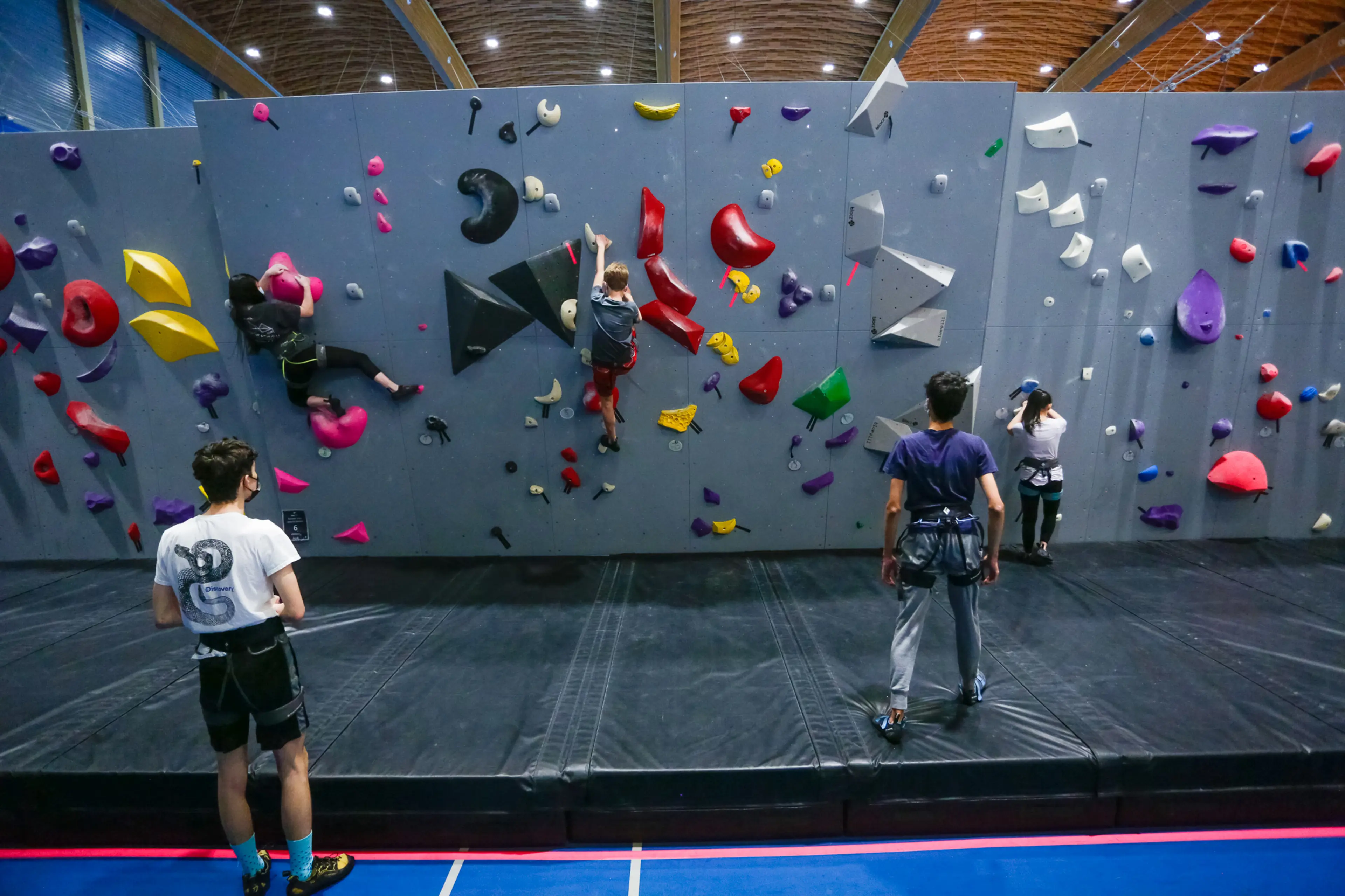 Bouldering area at the Richmond Olympic Oval near Vancouver