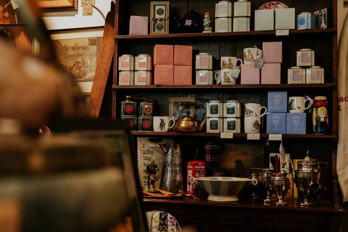 Curated home-goods on display at Farmhouse in Provence in Langley.