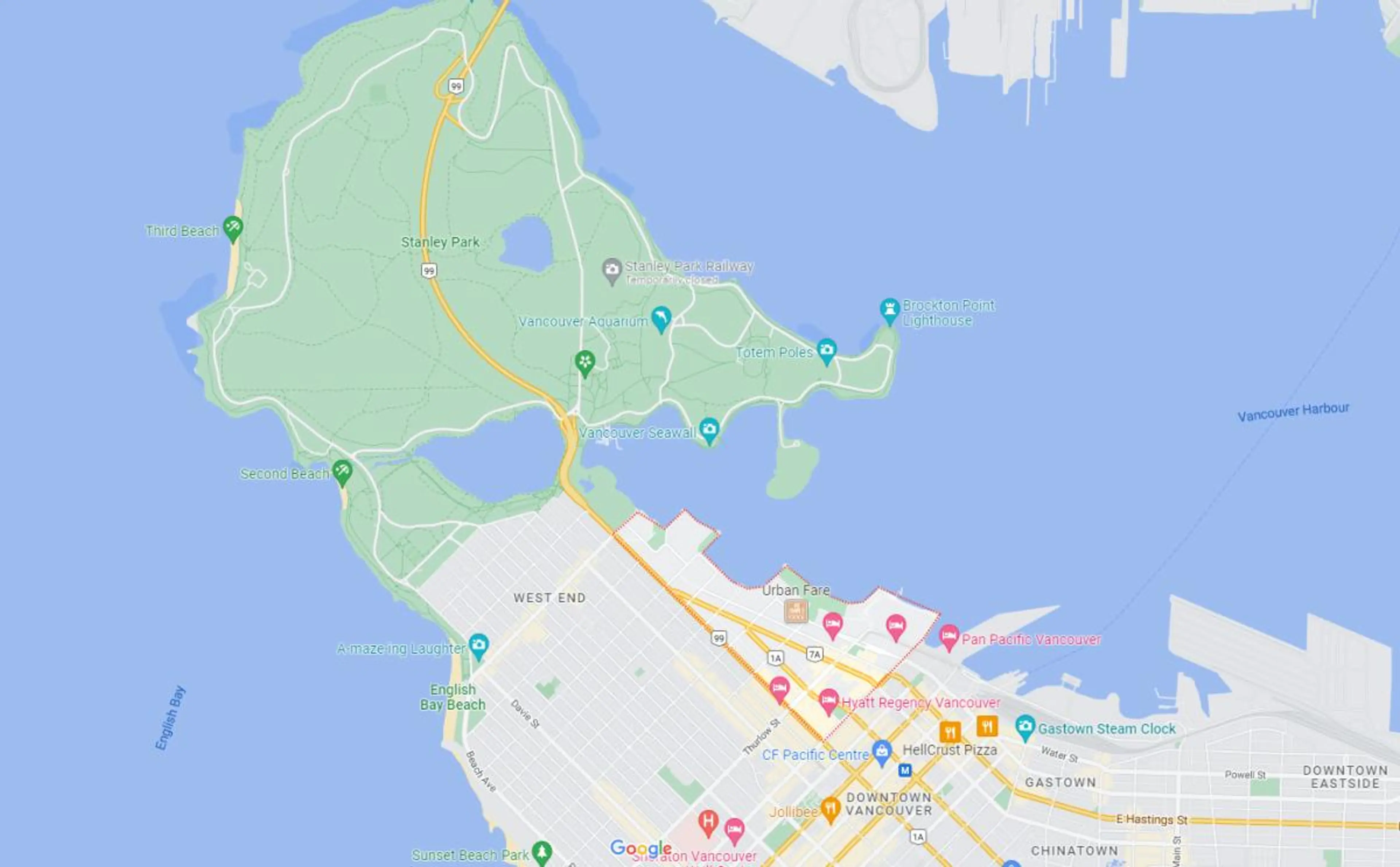 Coal Harbour map