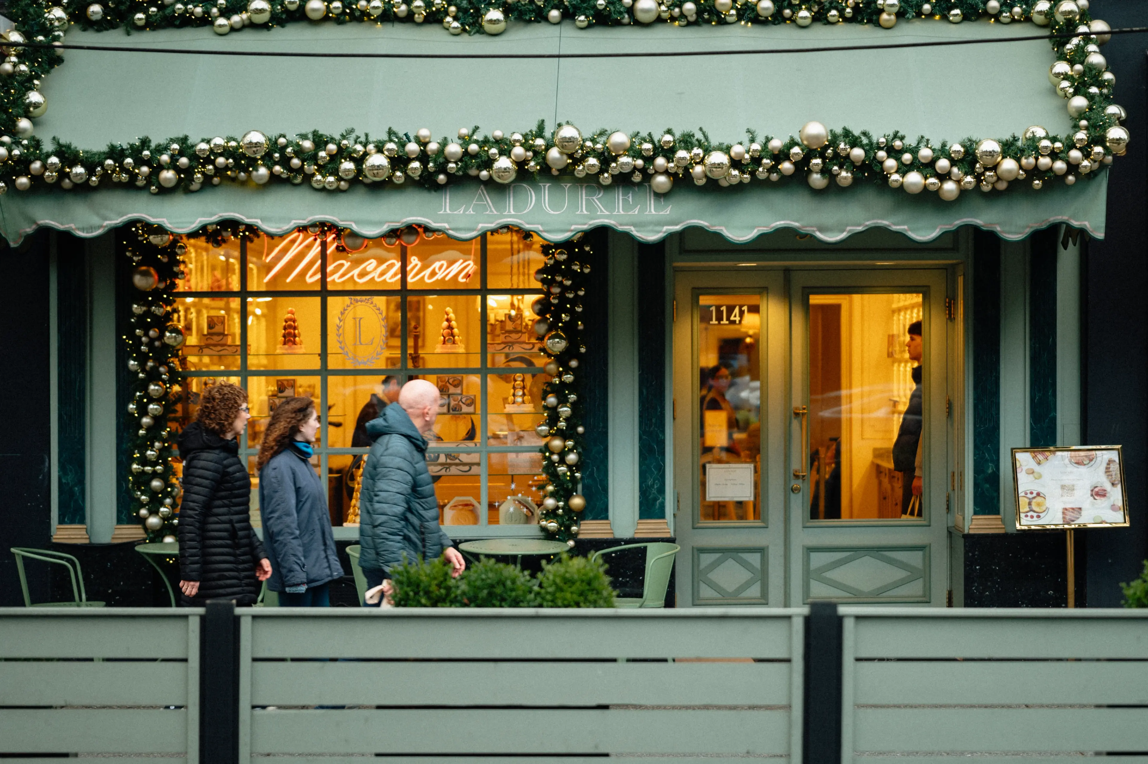 Exterior image of the patisserie Ladurée in Vancouver.