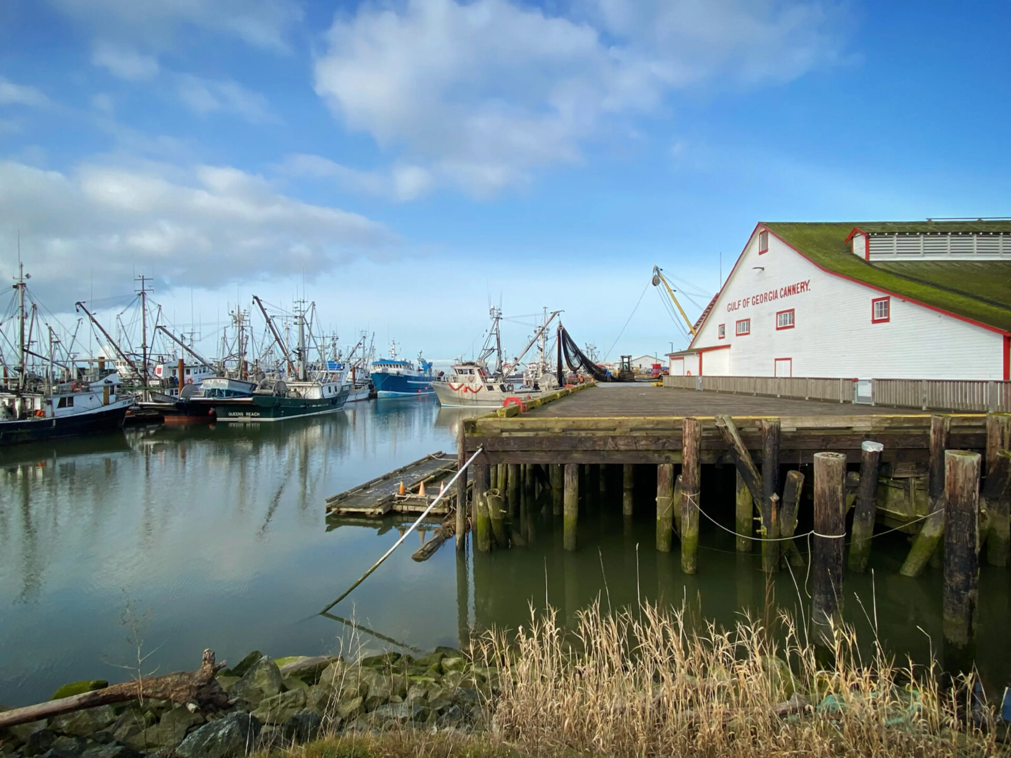 Exterior of the Gulf of Georgia Cannery National Historic Site near Vancouver