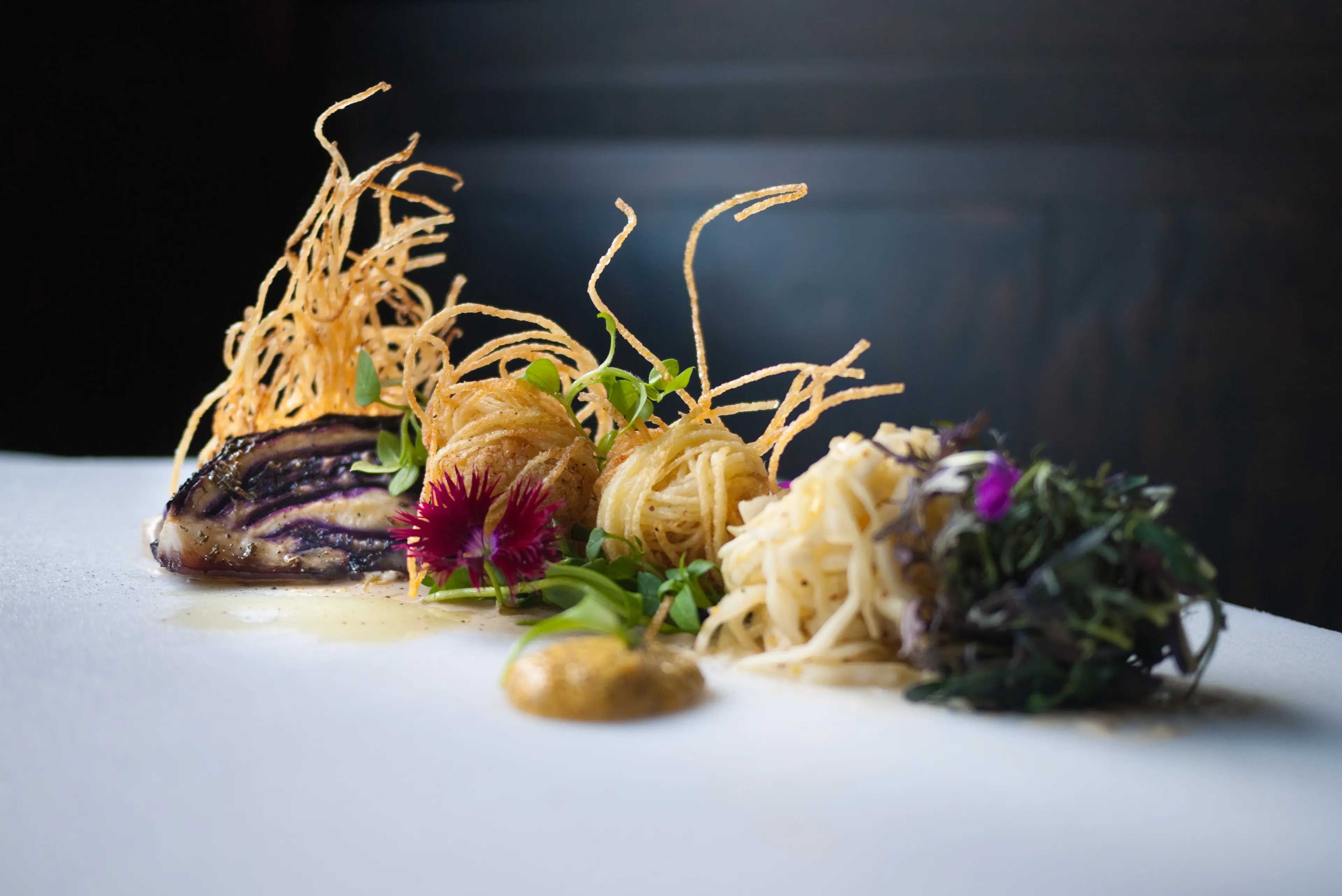 Dish from The Acorn Restaurant, award winning plant-based restaurant