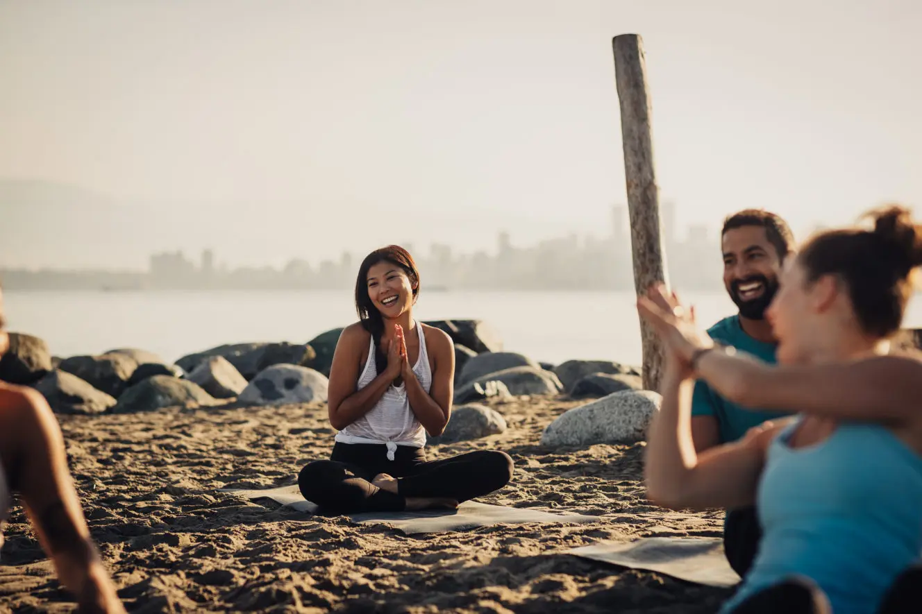 beach yoga