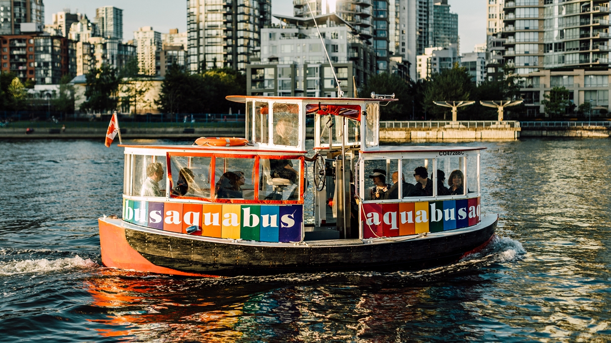 Aquabus Ferry in False Creek in Vancouver