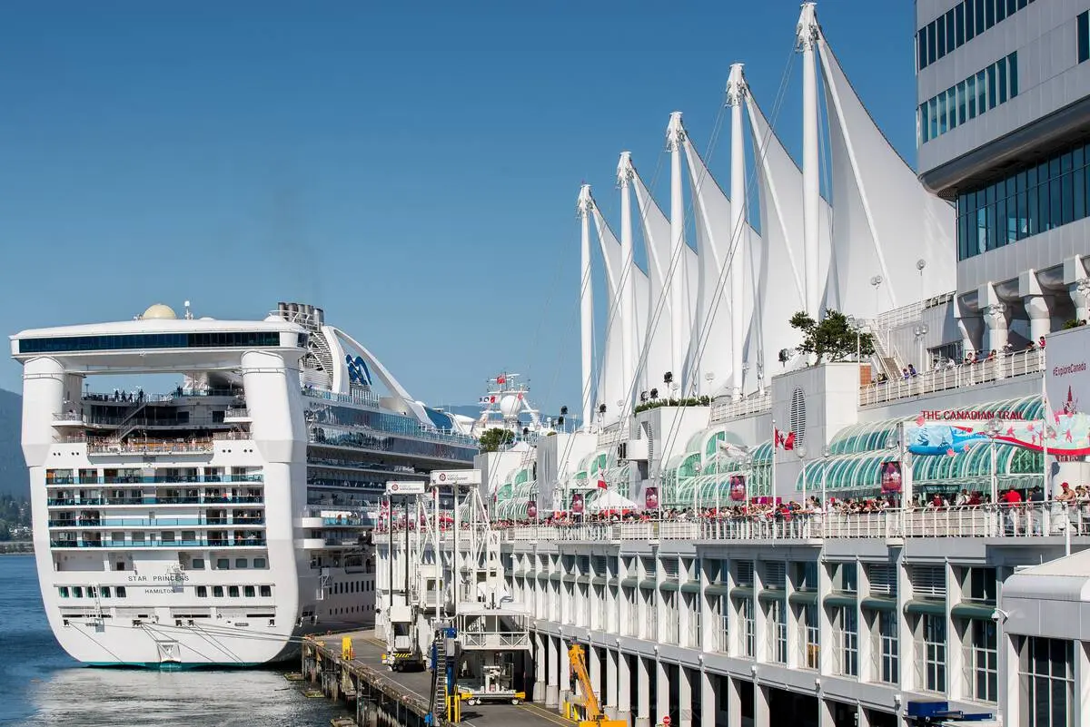 Shot of Canada Place with Five Sails on Canada Day