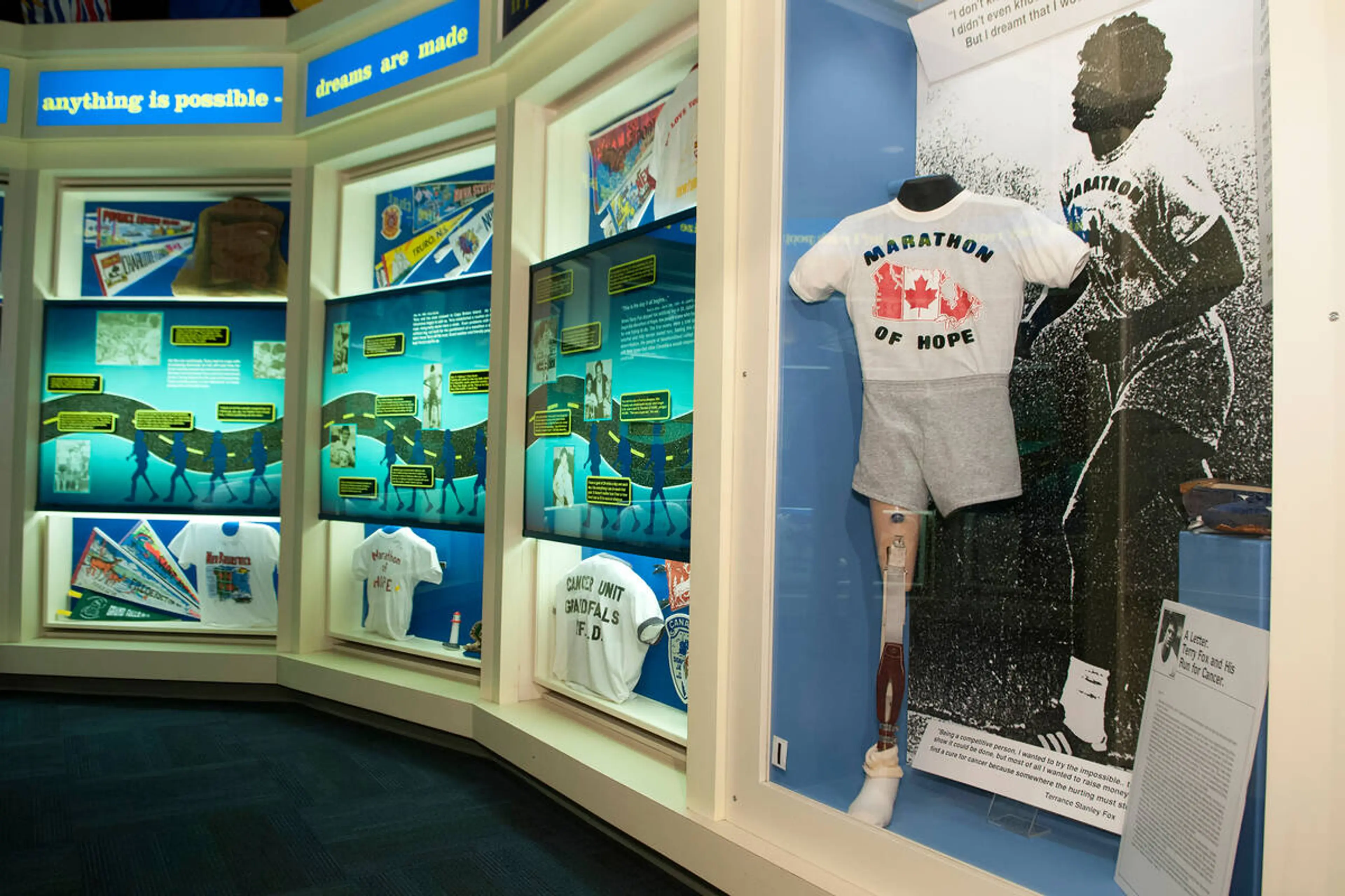 Terry Fox exhibit at the BC Sports Hall of Fame