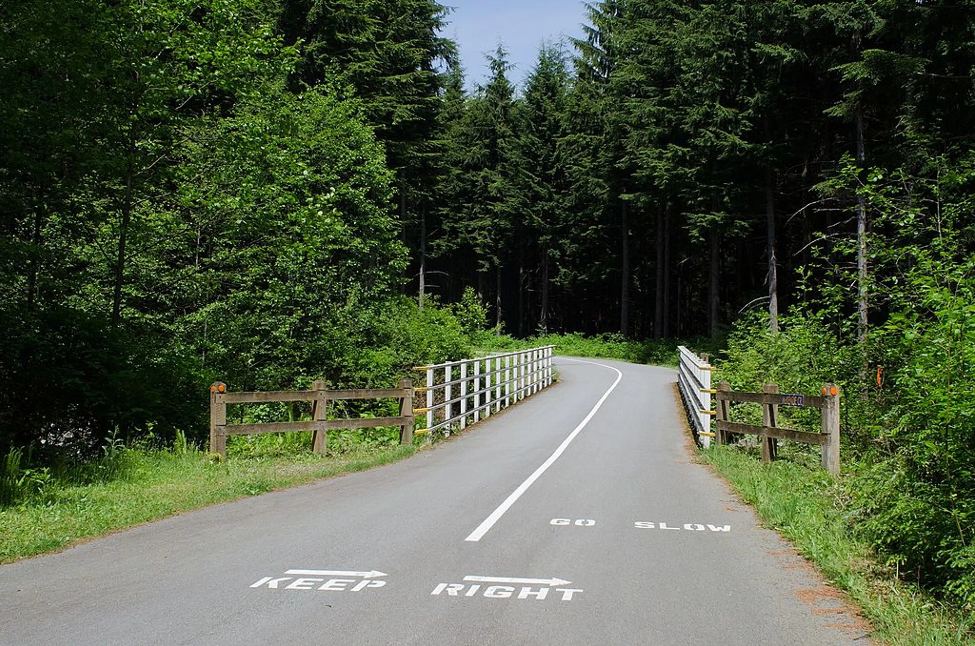 Seymour Valley Trailway Bike Path in North Vancouver