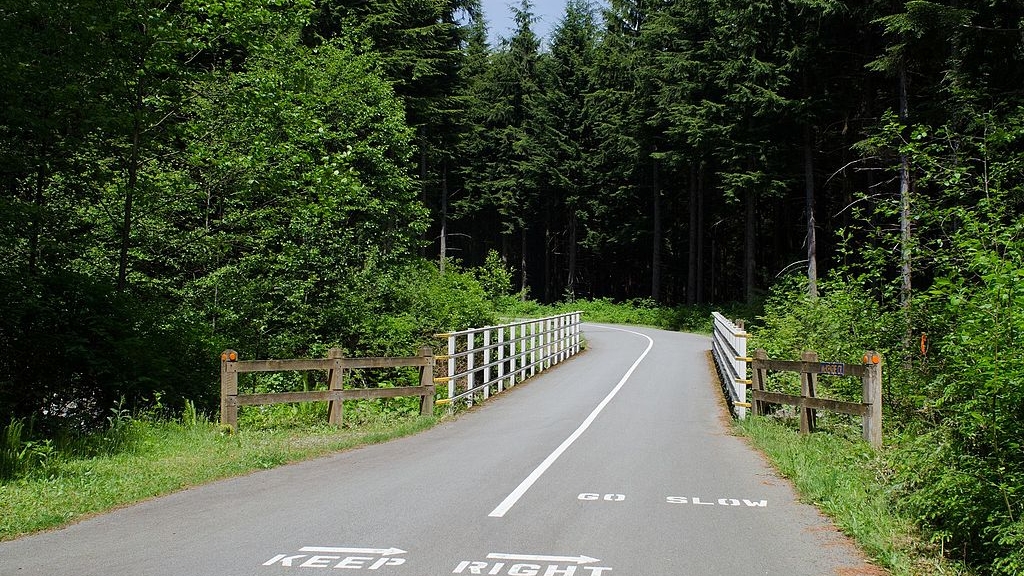 Seymour Valley Trailway Bike Path in North Vancouver