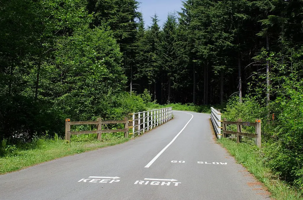 Seymour Valley Trailway Bike Path in North Vancouver