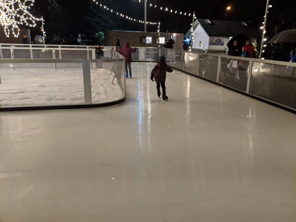 Skating at Harrison Hot Springs near Vancouver