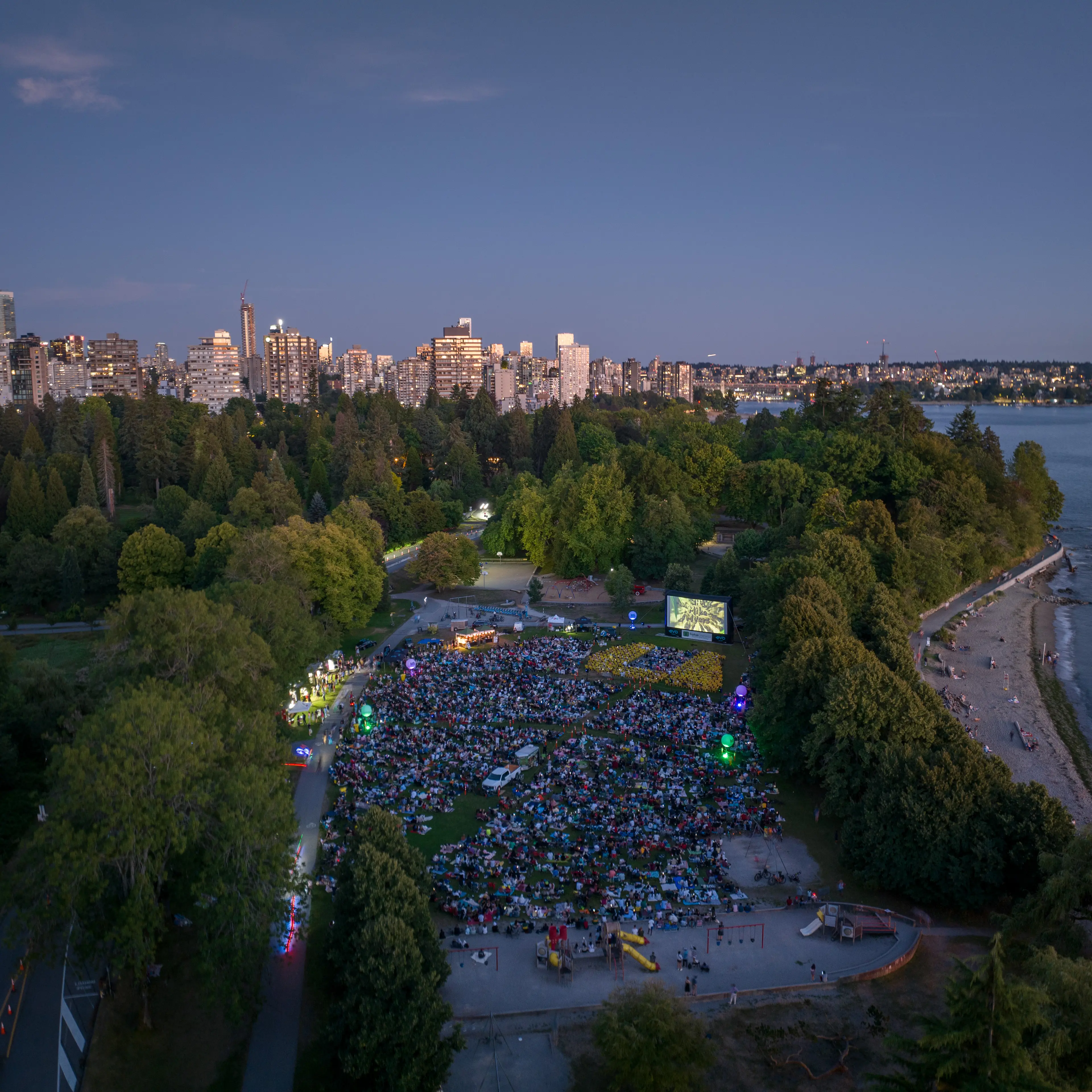Outdoor Movie nights at Second Beach