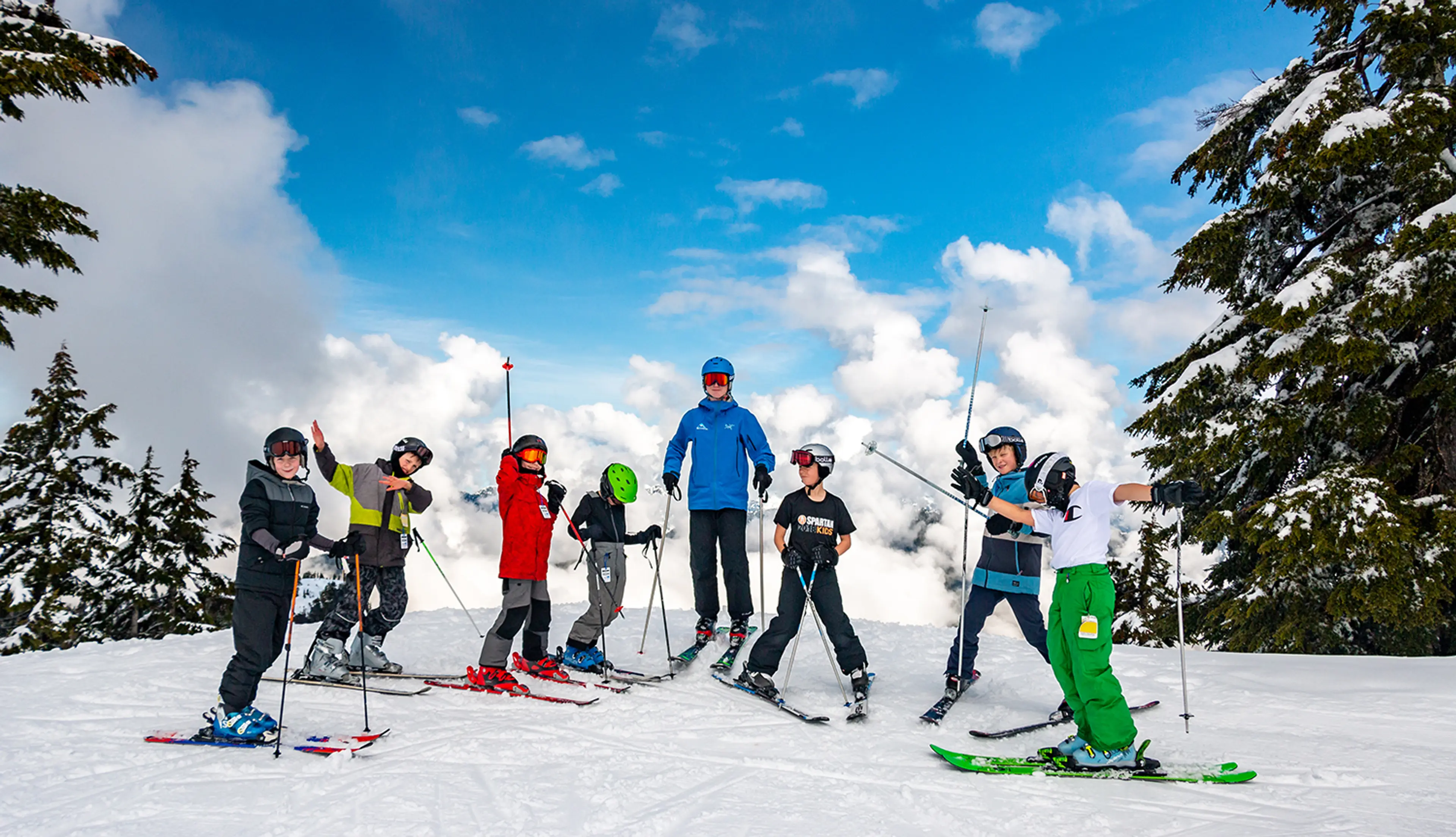 Kids take a ski lesson at Mount Seymour in Vancouver