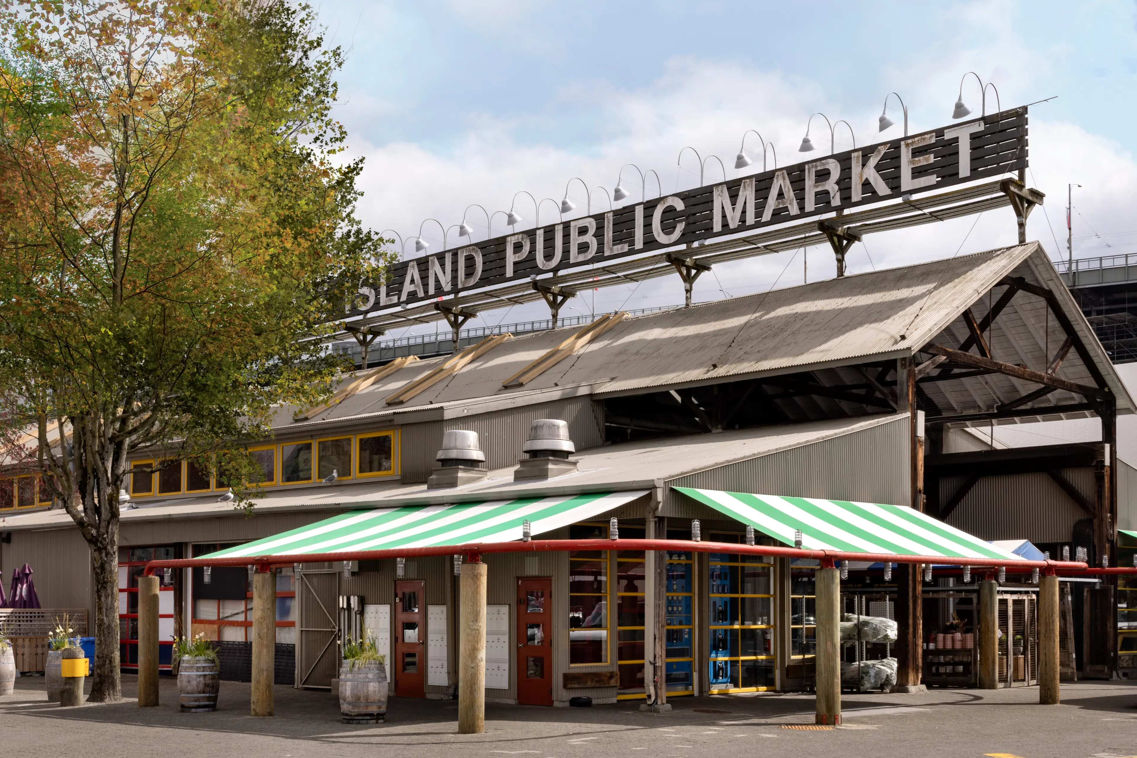 The exterior of the Granville Island Public Market