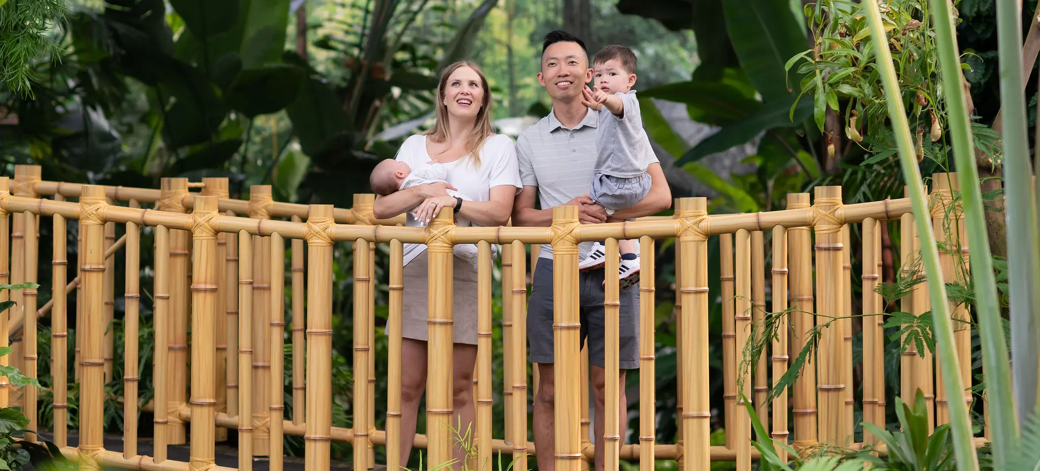 Family on Bridge