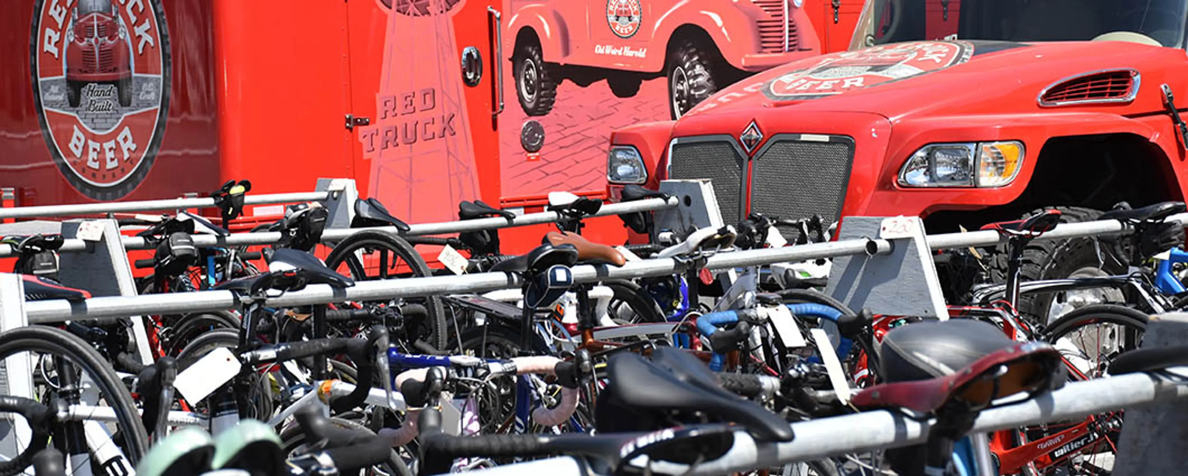 Bikes outside Red Truck Brewery at the PrimaFondo Party
