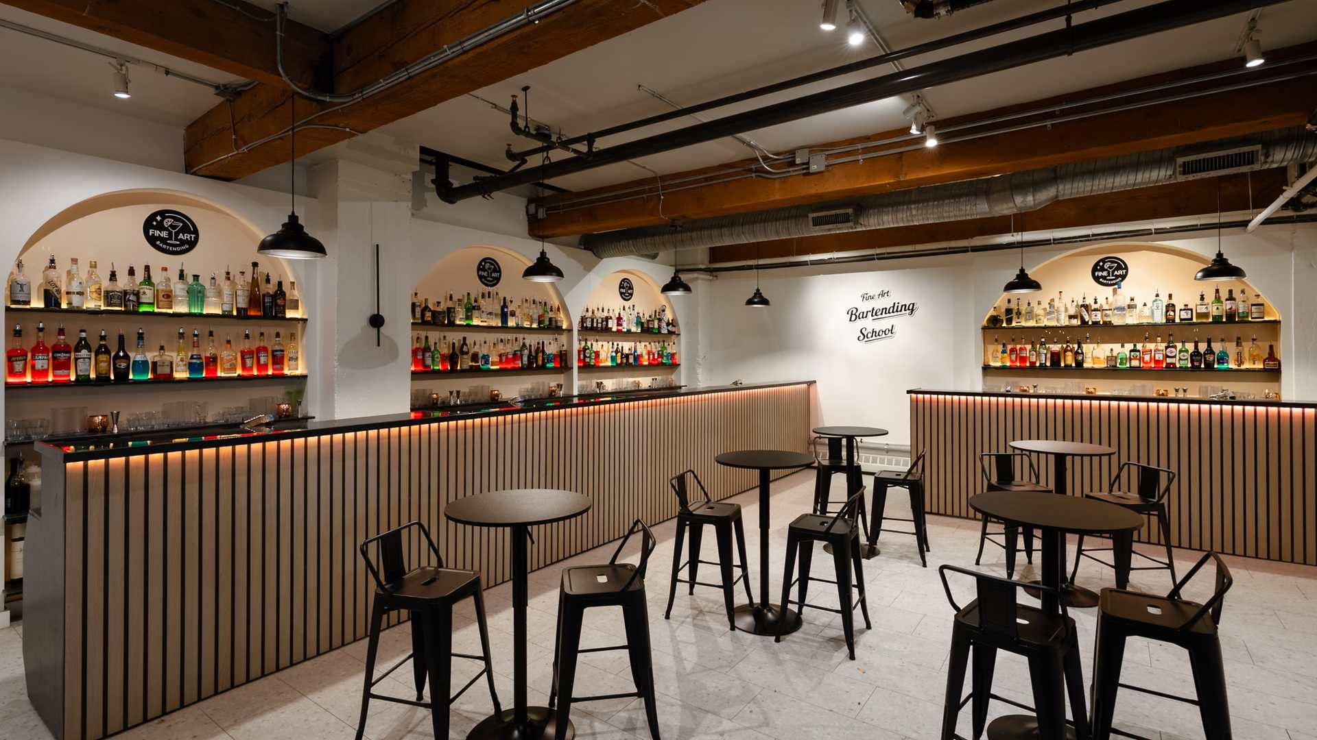 Cocktail lounge and bars at Fine Art Bartending in Gastown