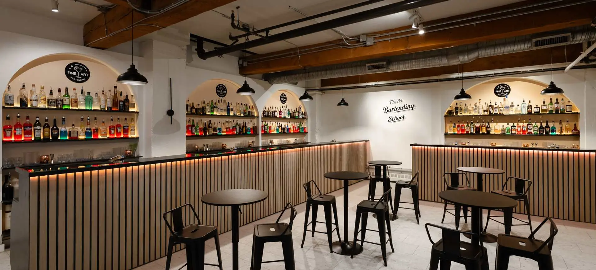 Cocktail lounge and bars at Fine Art Bartending in Gastown