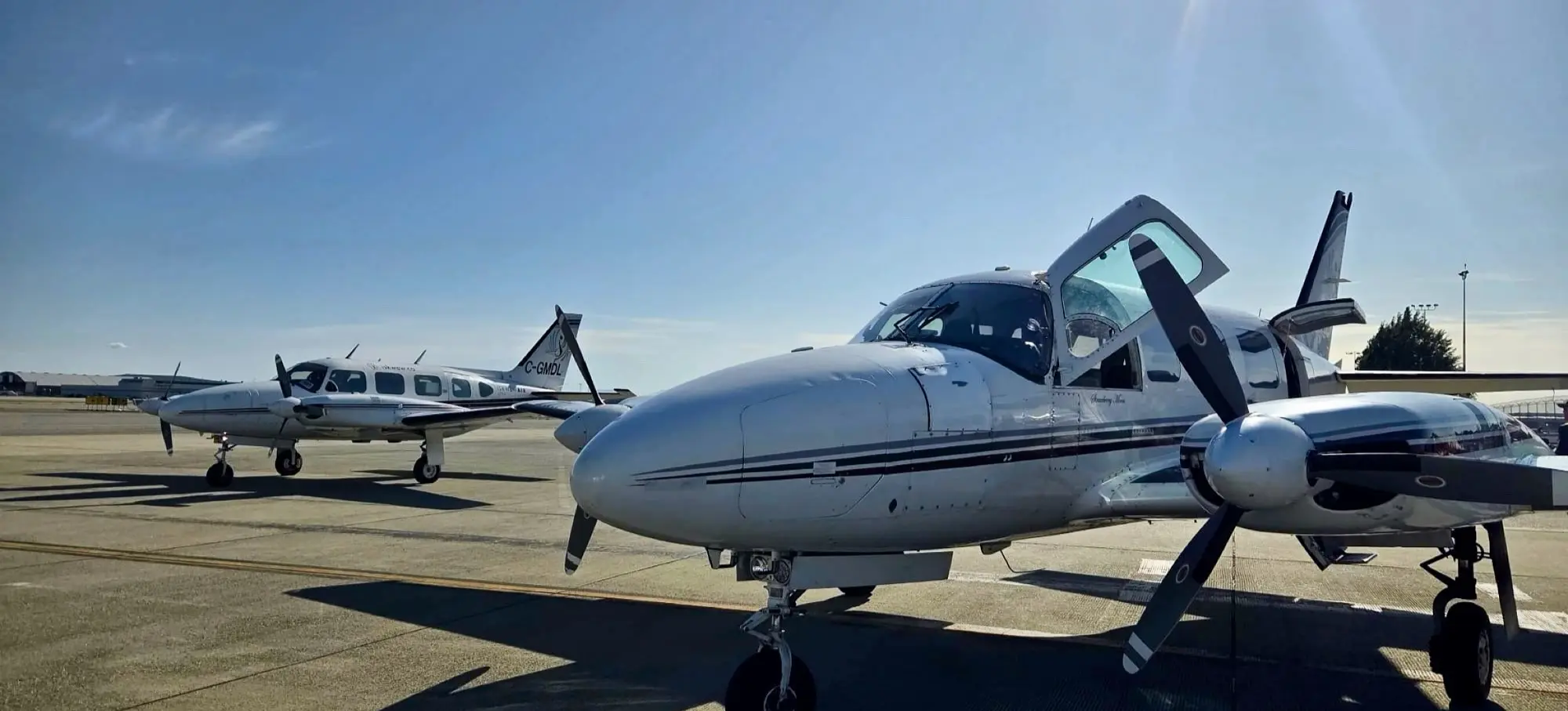 Kamloops Airport with two Iskwew Air planes