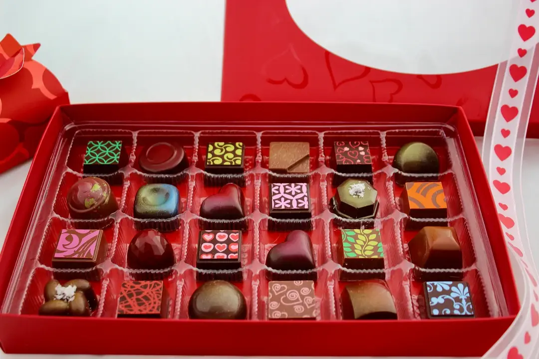 Valentine's chocolate box from Gem Chocolates in Vancouver