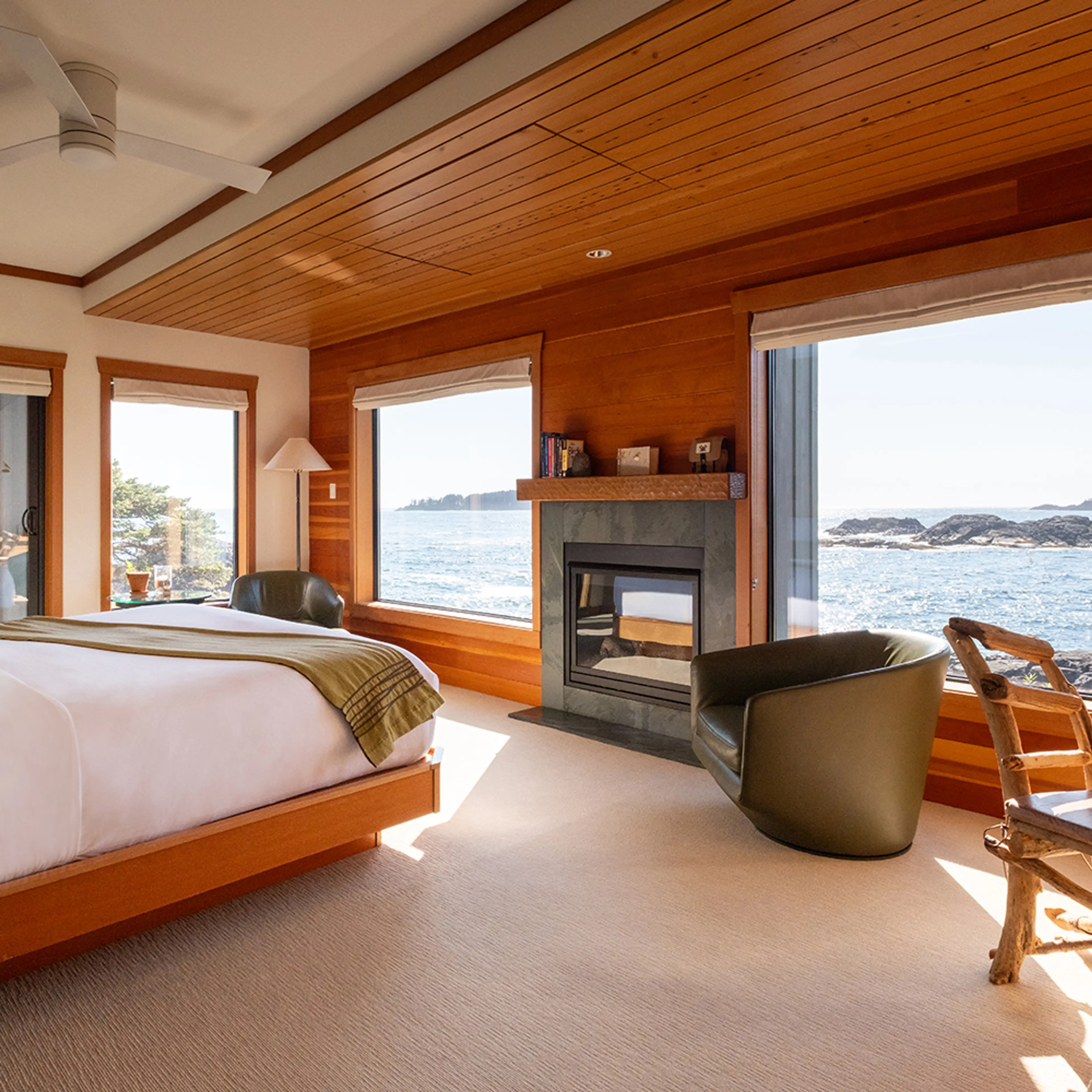 Pointe Building Guest Room Views at Wickaninnish Inn