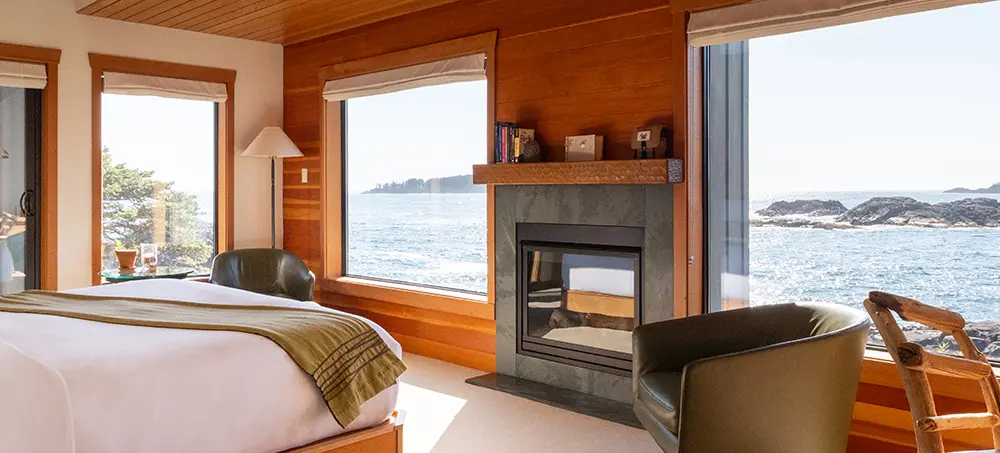 Pointe Building Guest Room Views at Wickaninnish Inn