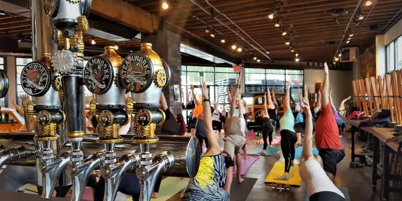 craft brewery yoga