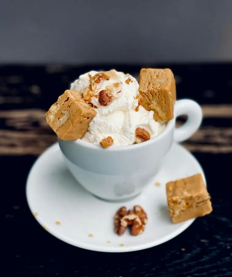 Maple hot chocolate from Bjornbar Bakery in Vancouver