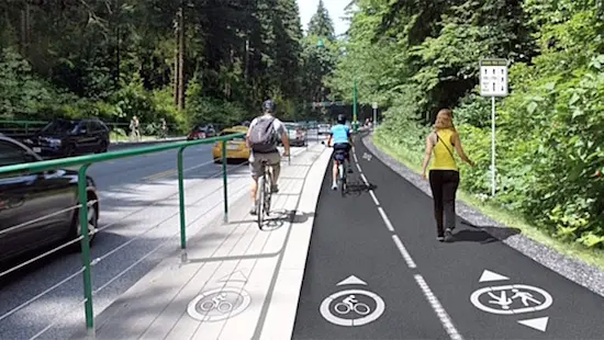 New Stanley Park Bike and Pedestrian Lanes Officially Completed