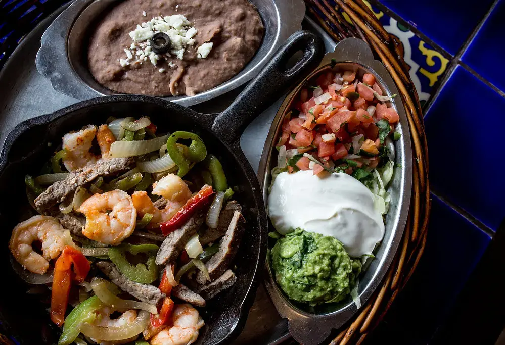 Different Mexican dishes at the restaurant Las Margaritas Restaurante in Vancouver.