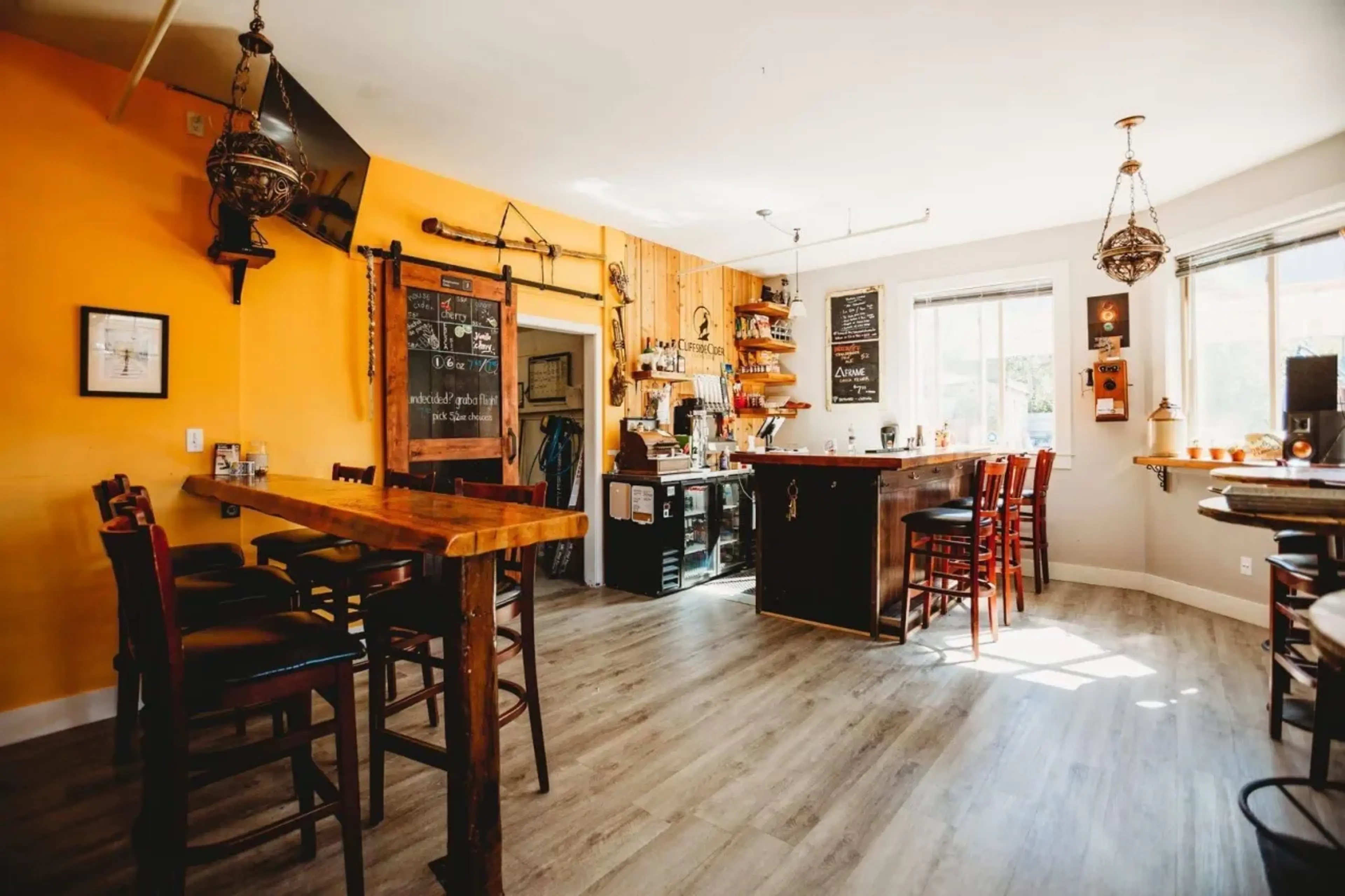 Tap room at Cliffside Cider in Squamish