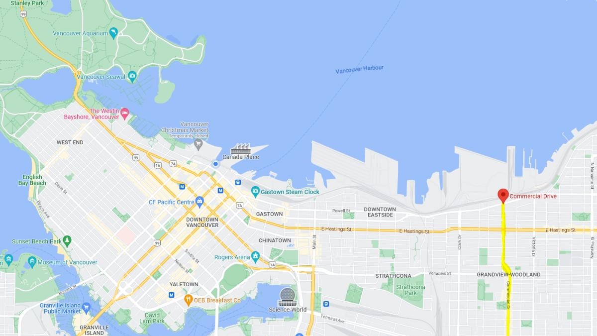 Commercial Drive Map