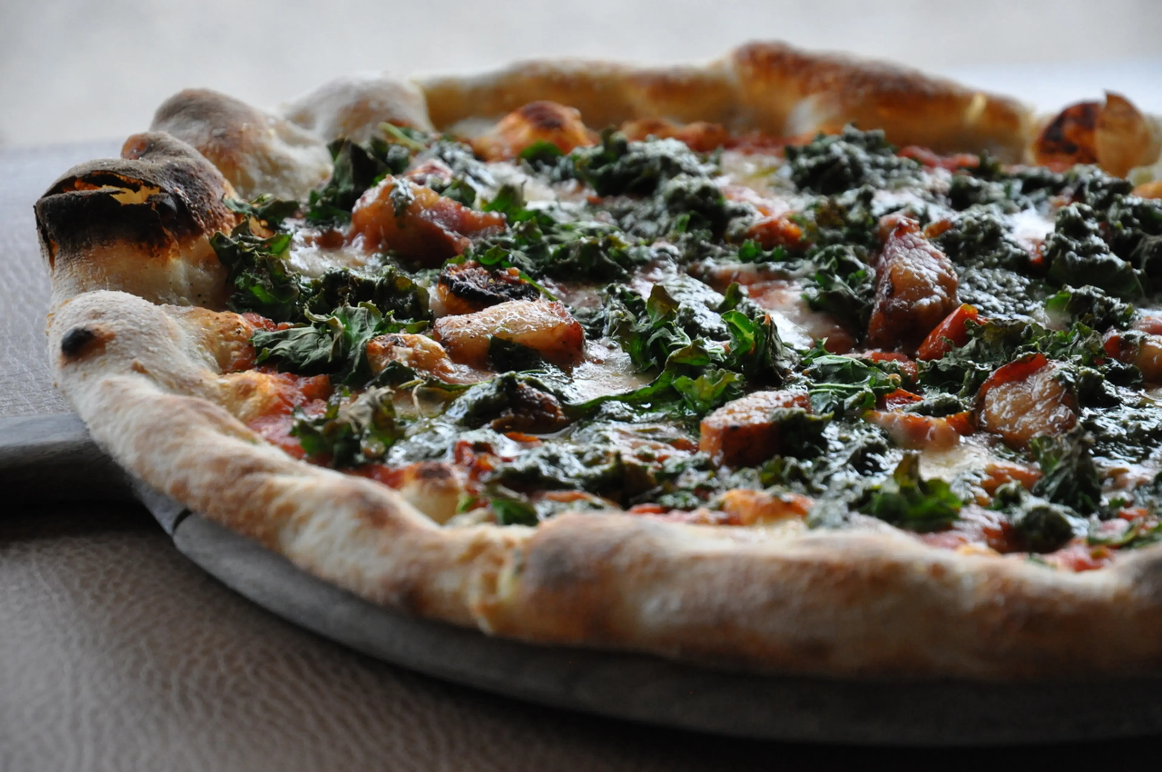 Bacon & Kale Pizza