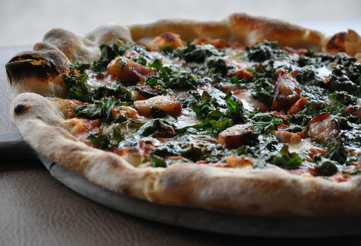 Bacon & Kale Pizza