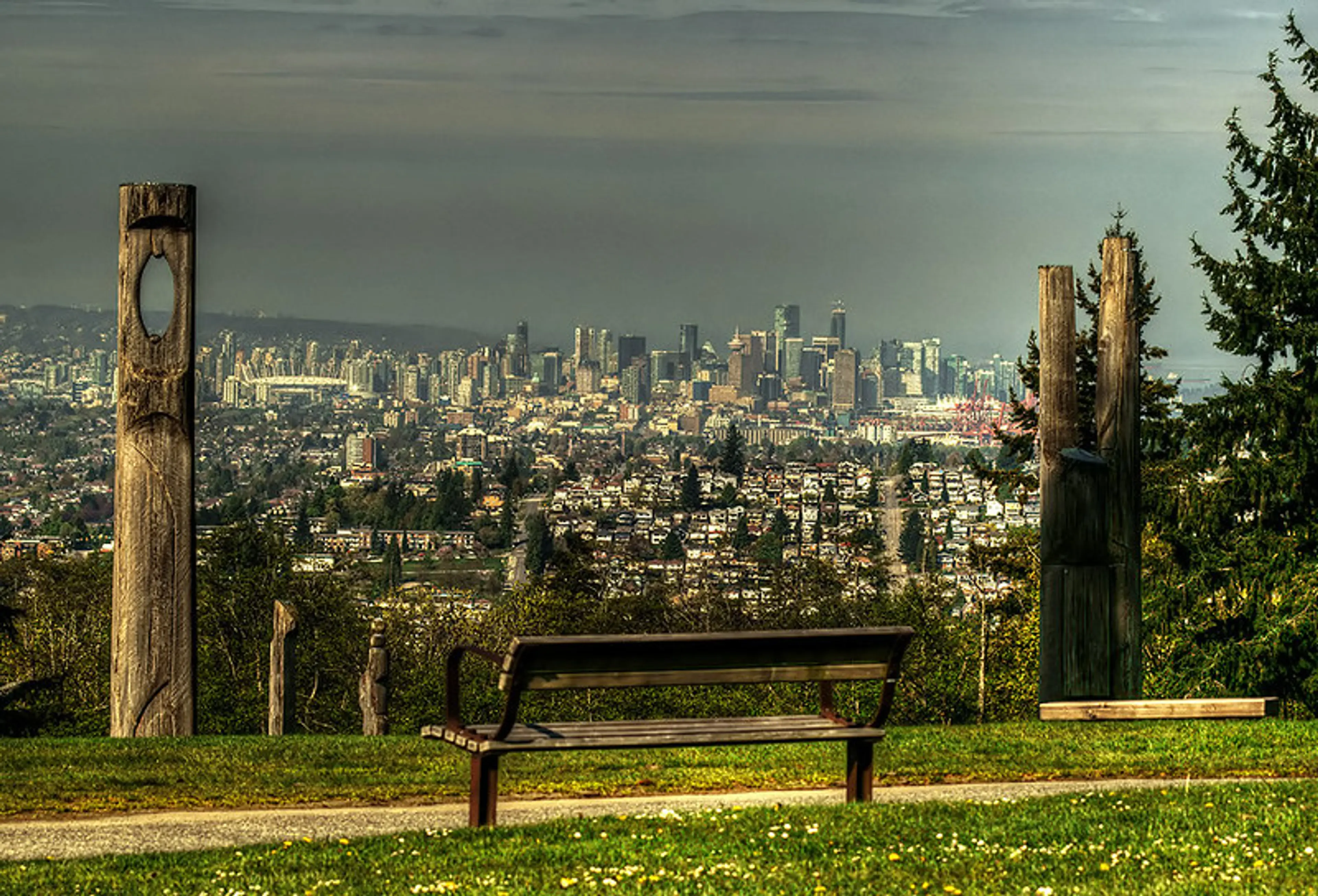 The view of Vancouver from Burnaby Mountain.