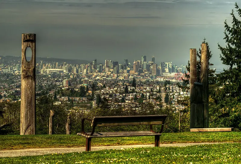 The view of Vancouver from Burnaby Mountain.