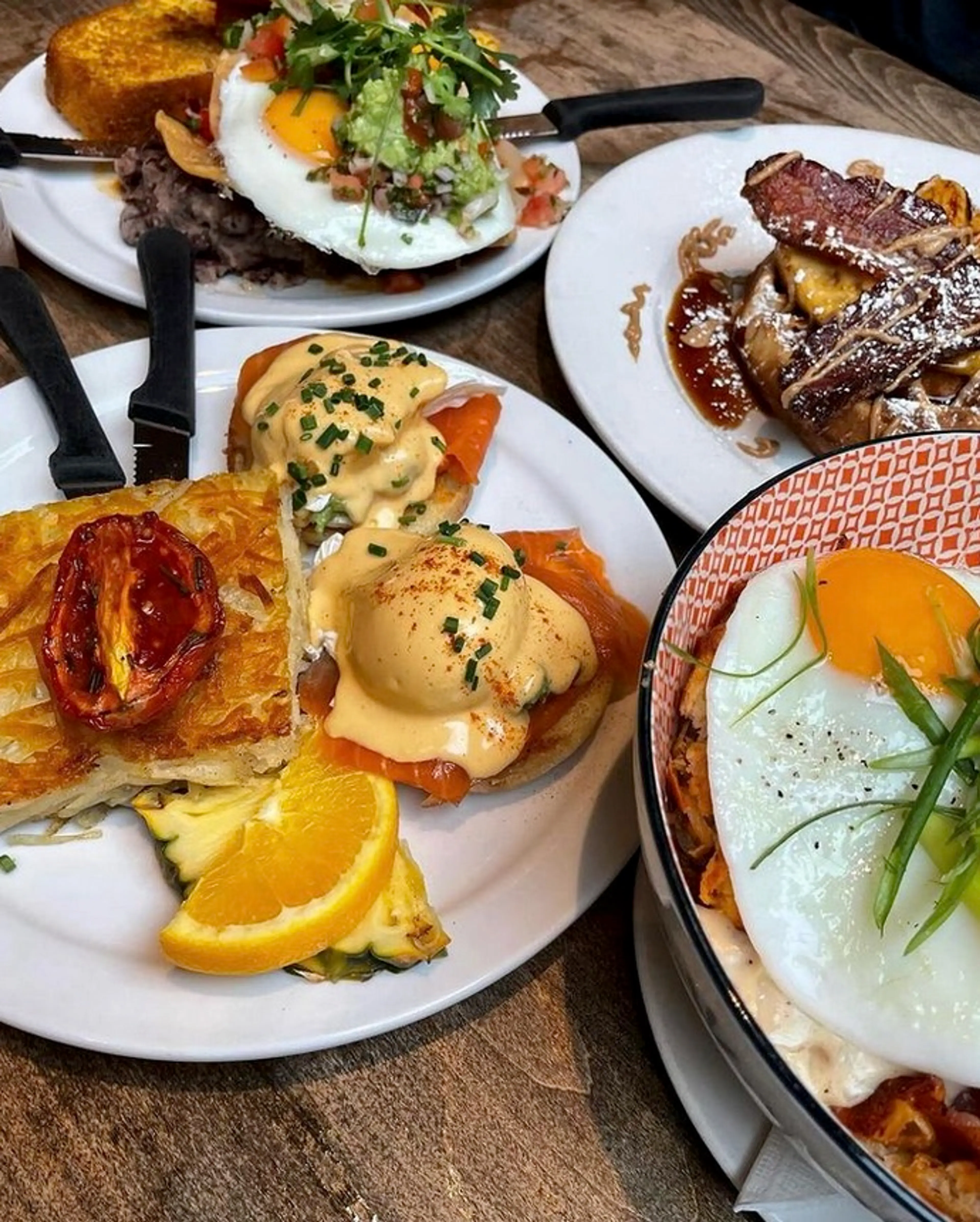 Brunch spread at Jam Cafe