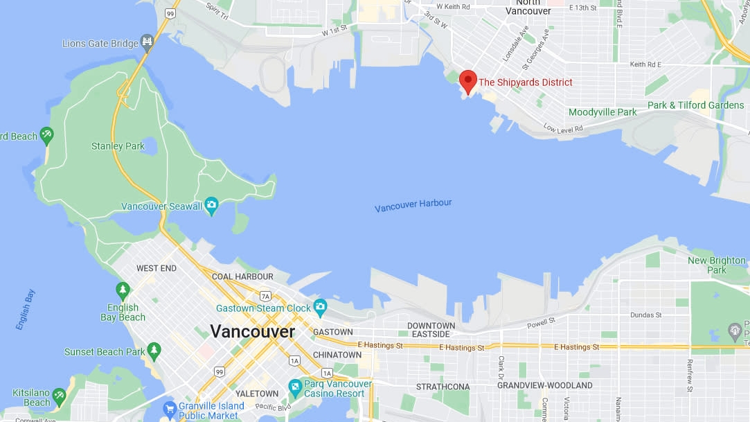 The Shipyards District Lower Lonsdale Map
