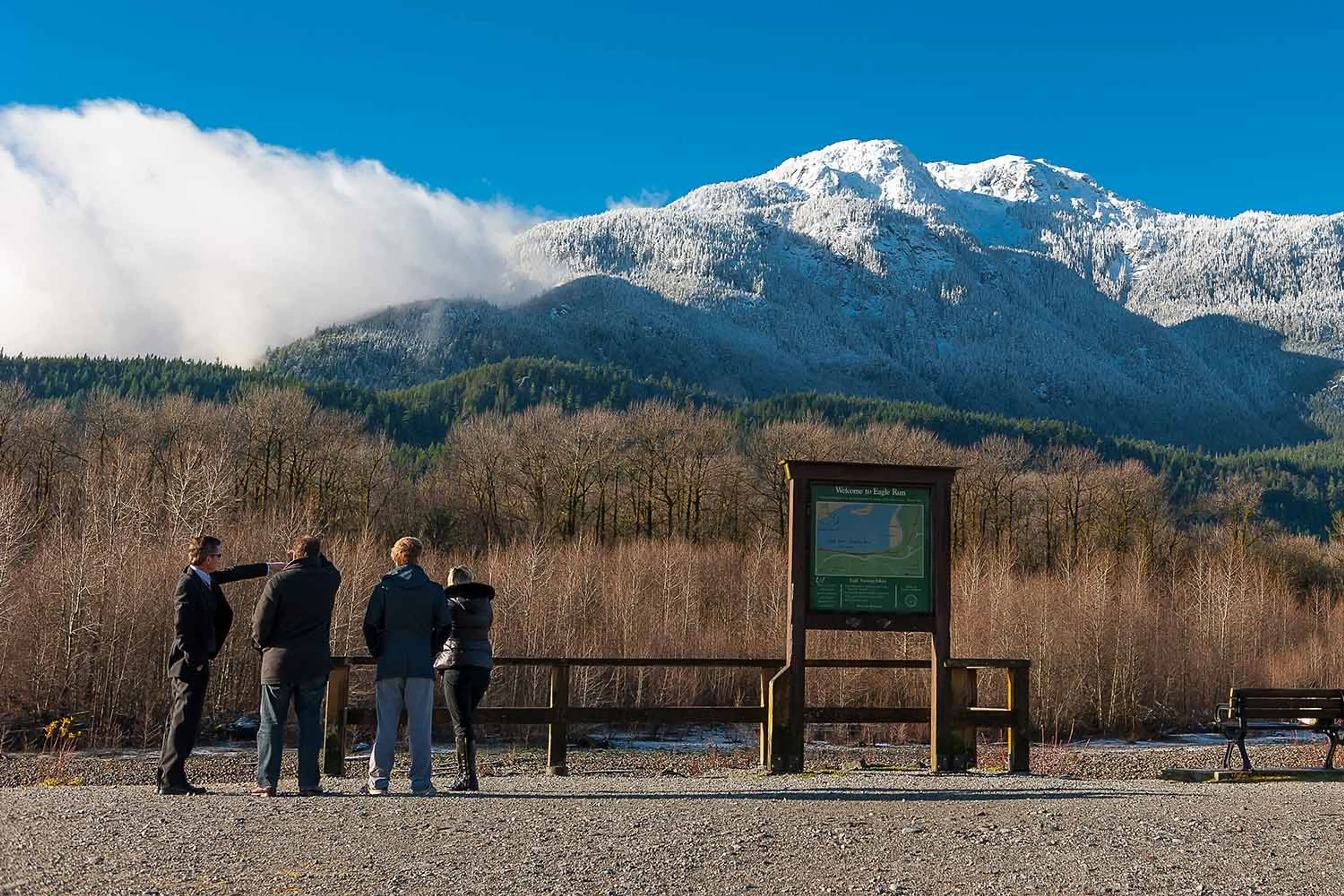 The view from Eagle Run dyke in Squamish, BC