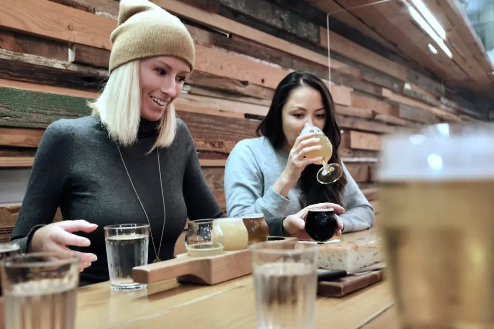 Guests Enjoying a Guided Craft Beer Tasting in Mount Pleasant