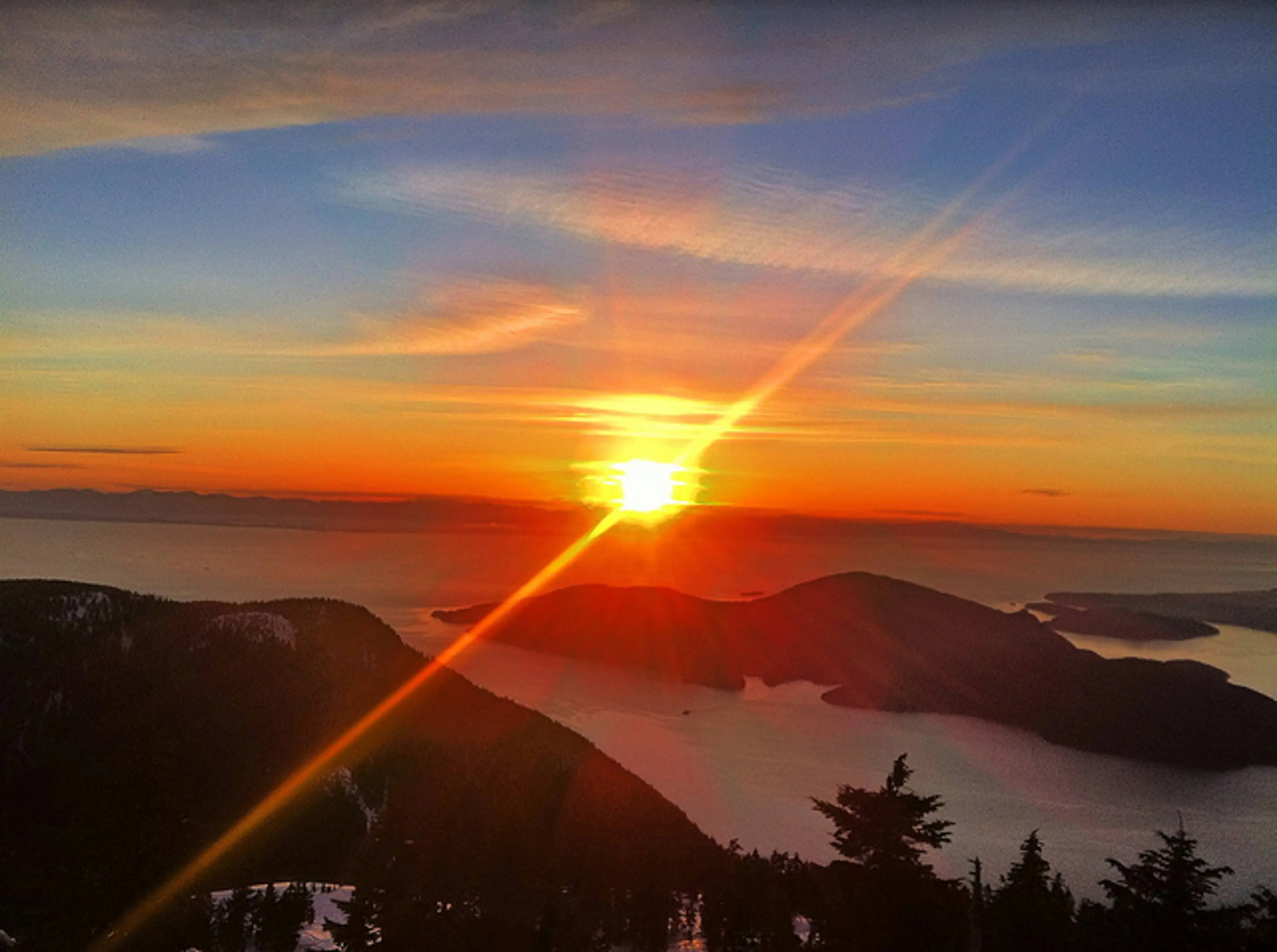 sunset cypress mountain